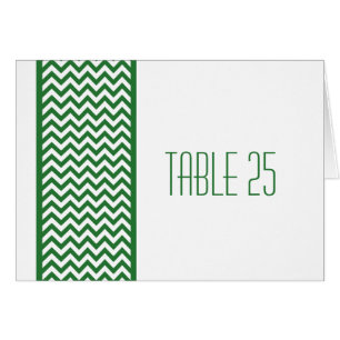 Green Zickzack Border Tischnummer Card