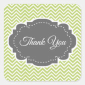 Green Zickzack Danke, Aufkleber (Vorderseite)