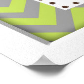 Green Zickzack Elephant Kinderzimmer Wall Art Poster (Ecke)