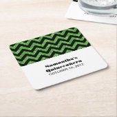 Green Zickzack Glitzer Quinceñera Untersetzer (angewinkelt)