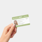 Green Zickzack Homeschool Educator ID Abzeichen Ausweis (Handheld)