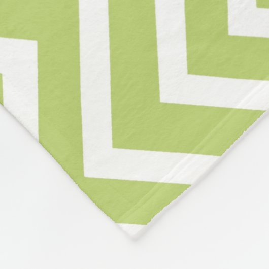 Green Zickzack Personalisiert Fleece Blanket (Ecke)
