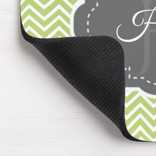 Green Zickzack Personalisiert Mouse Pad Mousepad (Ecke)