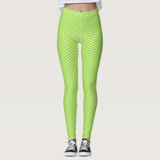 Green Zig-Zag Leggings (Vorderseite)
