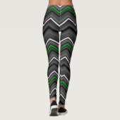 Green Zig Zag mit Ribbon...C Diff Leggings (Rückseite)