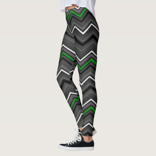 Green Zig Zag mit Ribbon...C Diff Leggings (Links)