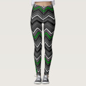 Green Zig Zag mit Ribbon...C Diff Leggings (Vorderseite)