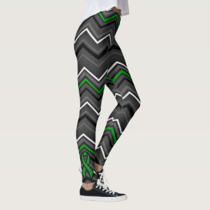 Green Zig Zag mit Ribbon.Gastroparesis Leggings
