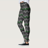 Green Zig Zag mit schwarzem Striping..C Diff Leggings (Links)