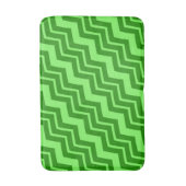 Green Zig Zag Zickzack Muster Badematte (Vorderseite Vertikal)