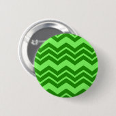 Green Zig Zag Zickzack Muster Button (Vorne & Hinten)