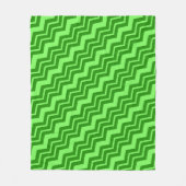 Green Zig Zag Zickzack Muster Fleecedecke (Vorderseite)