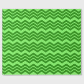 Green Zig Zag Zickzack Muster Geschenkpapier (Flach)