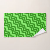 Green Zig Zag Zickzack Muster Handtuch (Handtuch)