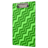Green Zig Zag Zickzack Muster Klemmbrett (Links)