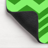 Green Zig Zag Zickzack Muster Mousepad (Ecke)