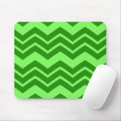 Green Zig Zag Zickzack Muster Mousepad (Mit Mouse)