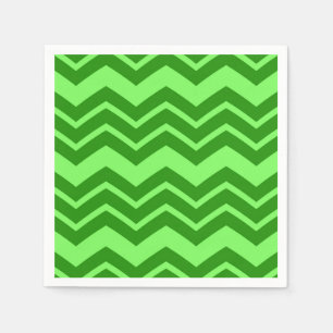 Green Zig Zag Zickzack Muster Serviette