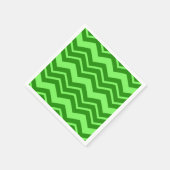 Green Zig Zag Zickzack Muster Serviette (Ecke)
