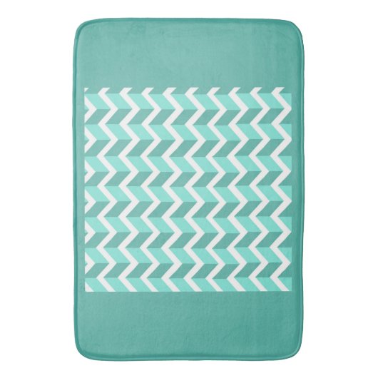 Green ZigZag Badematte (Vorderseite Vertikal)