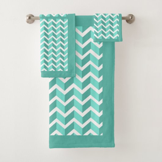 Green ZigZag Badhandtuch Set (Insitu)