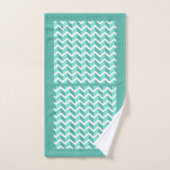 Green ZigZag Badhandtuch Set (Handtuch)