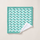 Green ZigZag Badhandtuch Set (Waschlappen)