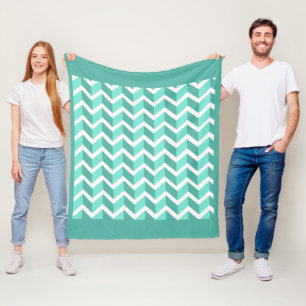 Green ZigZag Fleecedecke