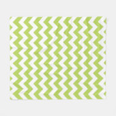 Green Zigzag, grün Zickzack, geometrisches Muster Fleecedecke (Vorderseite (Horizontal))