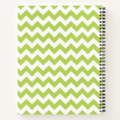 Green Zigzag, grün Zickzack, geometrisches Muster Notizblock (Rückseite)