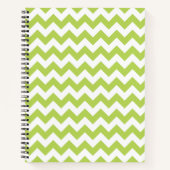 Green Zigzag, grün Zickzack, geometrisches Muster Notizblock (Vorderseite)