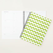 Green Zigzag, grün Zickzack, geometrisches Muster Planer (Anzeige)