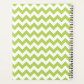 Green Zigzag, grün Zickzack, geometrisches Muster Planer (Rückseite)