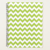 Green Zigzag, grün Zickzack, geometrisches Muster Planer (Vorderseite)