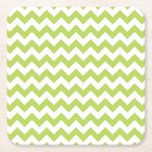 Green Zigzag, grün Zickzack, geometrisches Muster Rechteckiger Pappuntersetzer (Vorderseite)