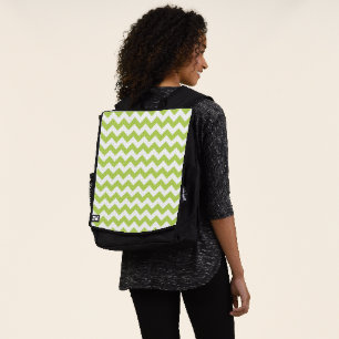 Green Zigzag, grün Zickzack, geometrisches Muster Rucksack