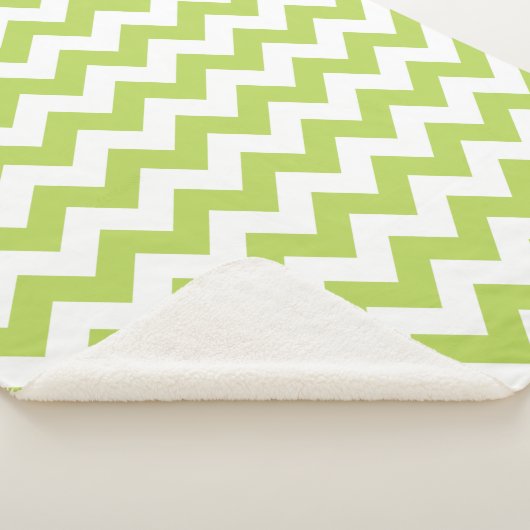 Green Zigzag, grün Zickzack, geometrisches Muster Sherpadecke (3/4)