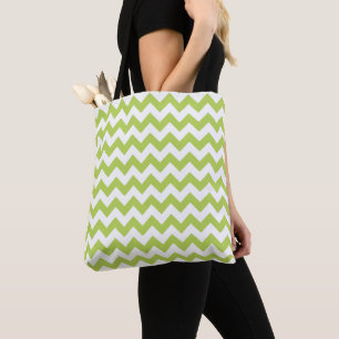 Green Zigzag, grün Zickzack, geometrisches Muster Tasche