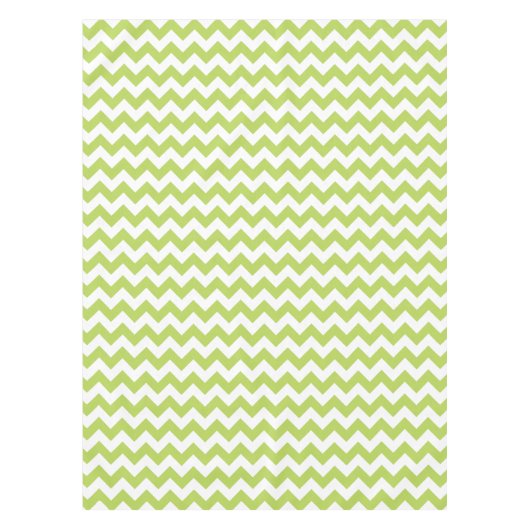 Green Zigzag, grün Zickzack, geometrisches Muster Tischdecke (Vorderseite)