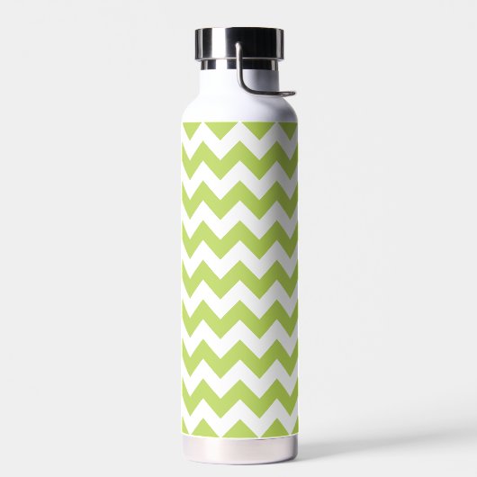 Green Zigzag, grün Zickzack, geometrisches Muster Trinkflasche (Links)