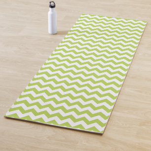 Green Zigzag, grün Zickzack, geometrisches Muster Yogamatte