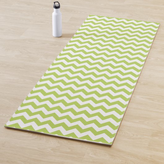 Green Zigzag, grün Zickzack, geometrisches Muster Yogamatte (Beispiel)