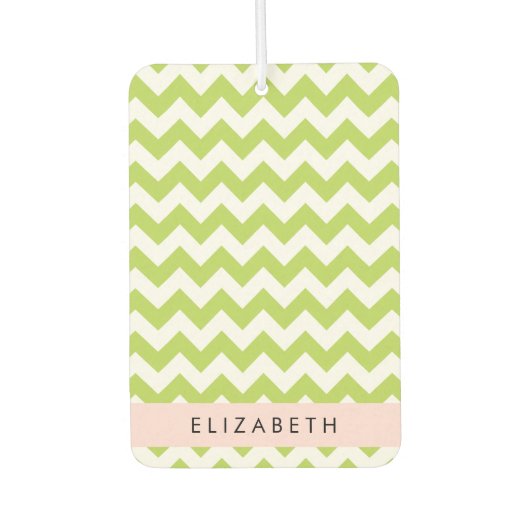 Green Zigzag, grün Zickzack, Ihr Name Autolufterfrischer (Vorderseite)