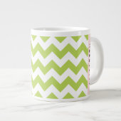 Green Zigzag, grün Zickzack, Ihr Name Jumbo-Tasse (Vorderseite Rechts)