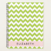 Green Zigzag, grün Zickzack, Ihr Name Planer (Vorderseite)