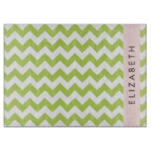 Green Zigzag, grün Zickzack, Ihr Name Schneidebrett (Vorderseite)