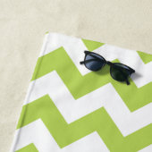 Green Zigzag, grün Zickzack, Ihr Name Strandtuch (Beispiel)