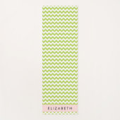 Green Zigzag, grün Zickzack, Ihr Name Yogamatte (Vorderseite)