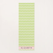 Green Zigzag, grün Zickzack, Ihr Name Yogamatte (Rückseite)