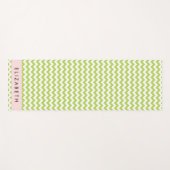 Green Zigzag, grün Zickzack, Ihr Name Yogamatte (Vorderseite (Horizontal))